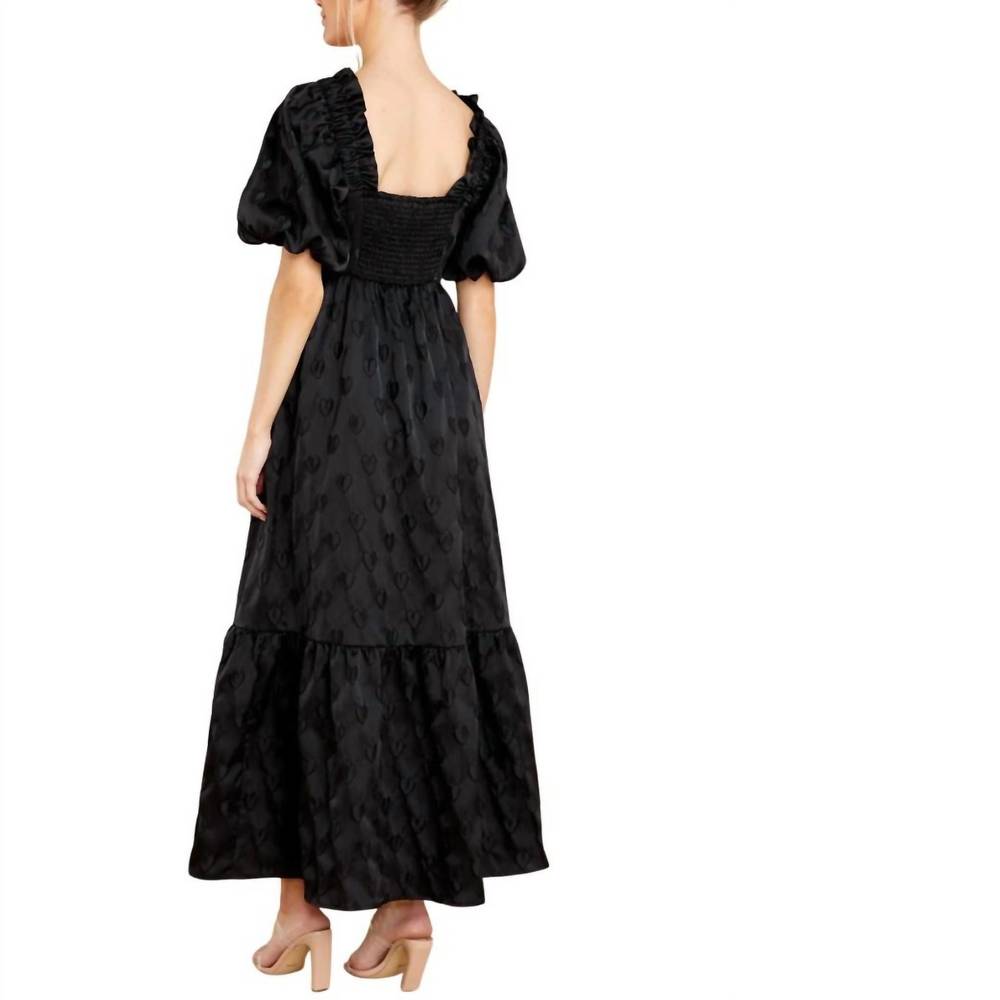 Nwt crosby by mollie burch lady day dancing hearts dress in black - Picture 3 of 3